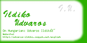 ildiko udvaros business card